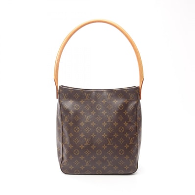 ルイ・ヴィトン LOUIS VUITTON ルーピングGM モノグラム ショルダーバッグ バッグ PVCコーティングキャンバス レザー レディース ブラウン系 M51145 【中古】