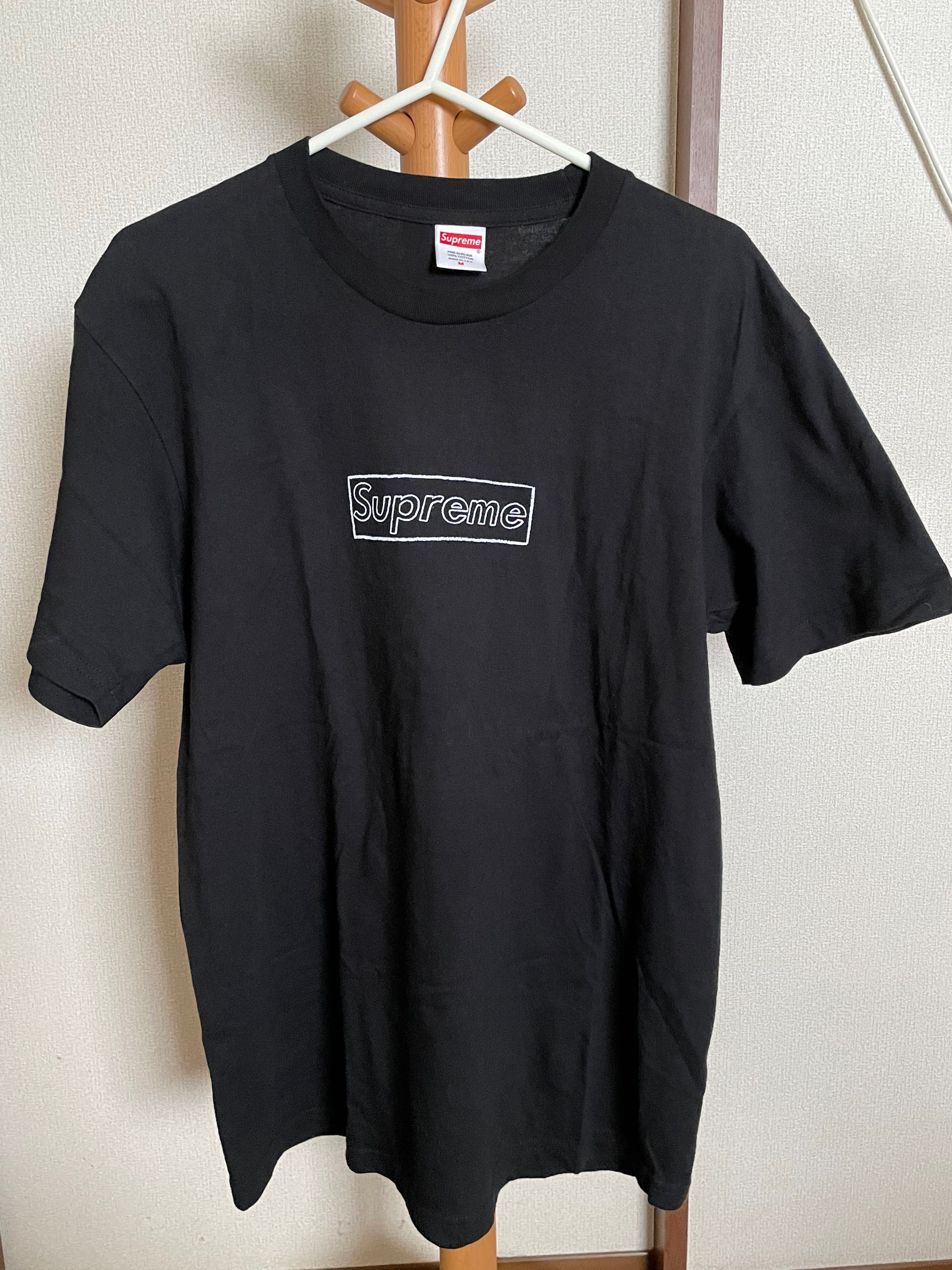 Supreme KAWS Chalk Logo Tee "Black"
