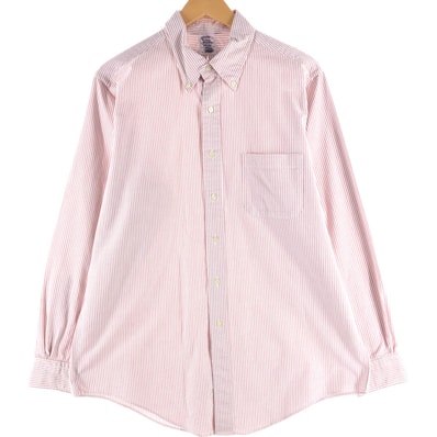古着 ブルックスブラザーズ Brooks Brothers Est.1818 長袖 ボタンダウンストライプシャツ USA製 メンズL相当/eaa541283