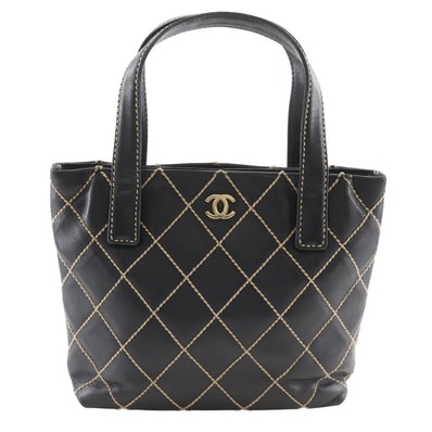 シャネル ワイルドステッチ レディースハンドバッグ