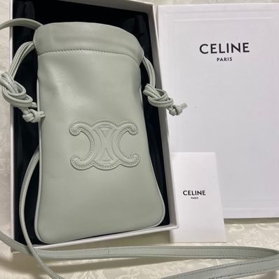 CELINE セリーヌ トリオンフ ドローストリング モバイル バッグ