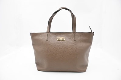 フェラガモ トートバッグ ブラウン レザー