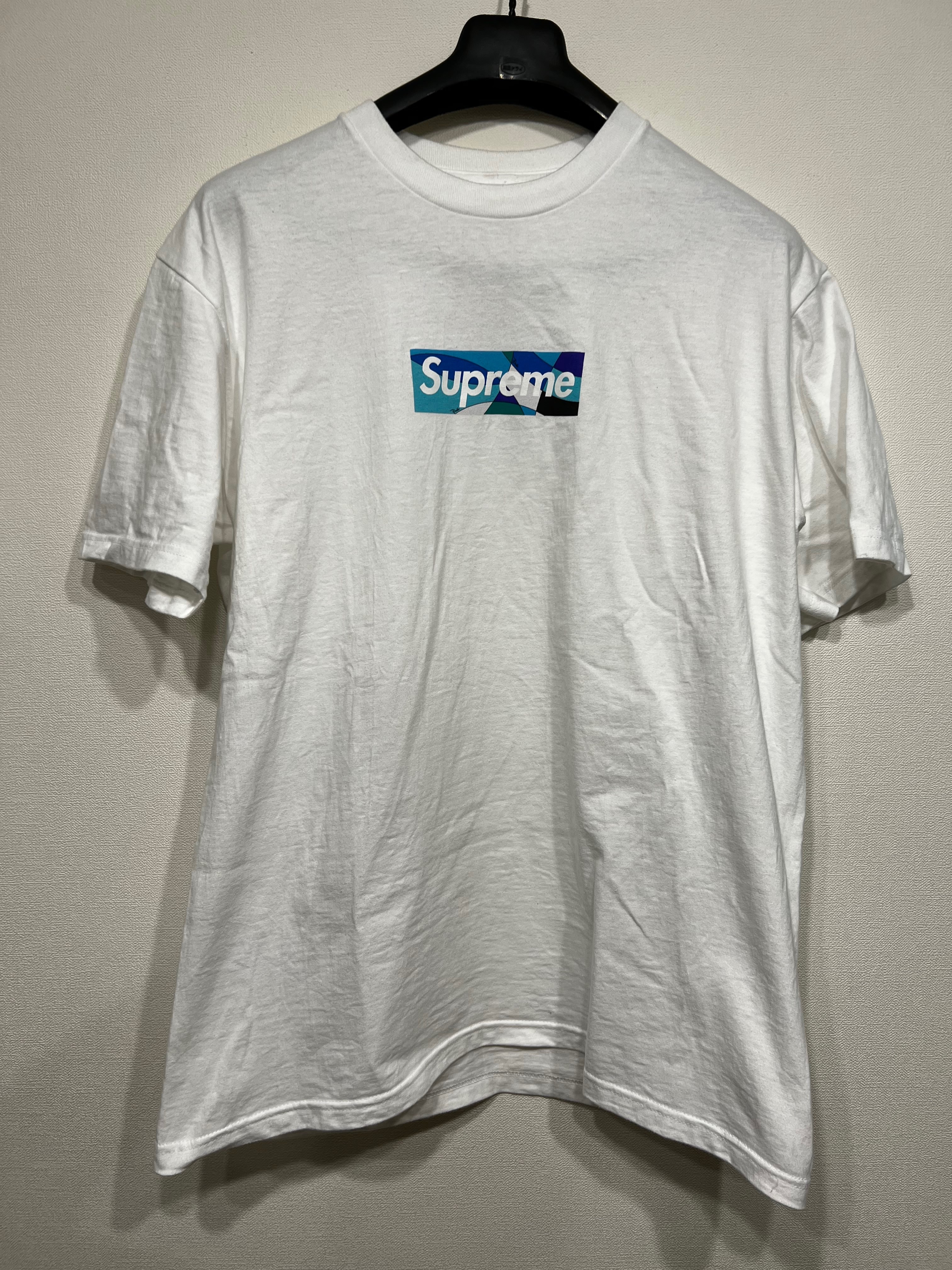 Supreme / Emilio Pucci® Box Logo Tee "White/Blue"