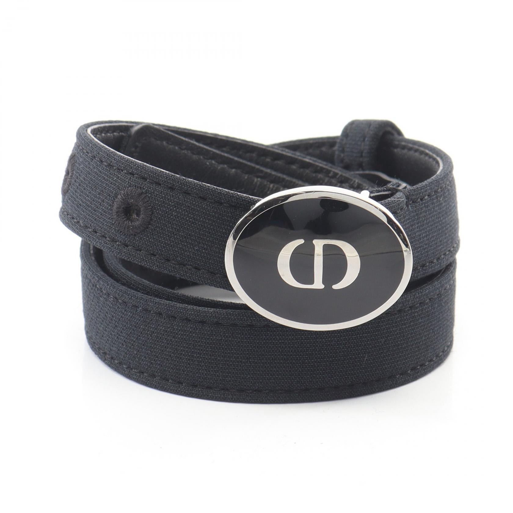 ディオール Dior CDロゴ ベルト 衣料品 レザー レディース ブラック系 【中古】