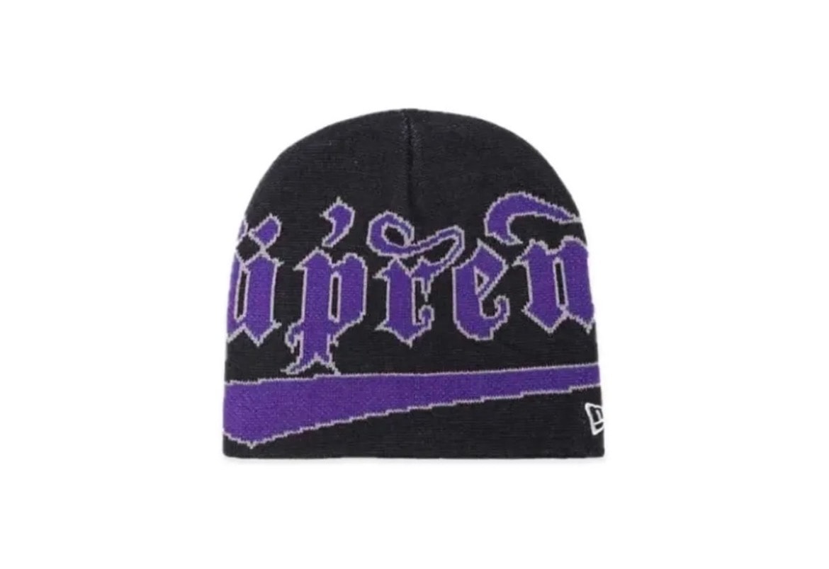 シュプリーム ニューエラ アクセント ビーニー "ネイビー"