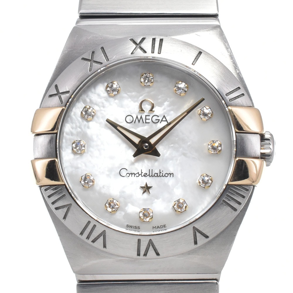 値下 オメガ OMEGA 123.20.24.60.55.006 コンステレーション ブラッシュ 12P ダイヤモンド レディース 良品 H#147679