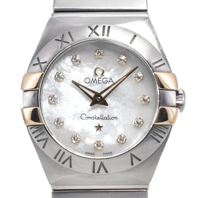 値下 オメガ OMEGA 123.20.24.60.55.006 コンステレーション ブラッシュ 12P ダイヤモンド レディース 良品 H#147679