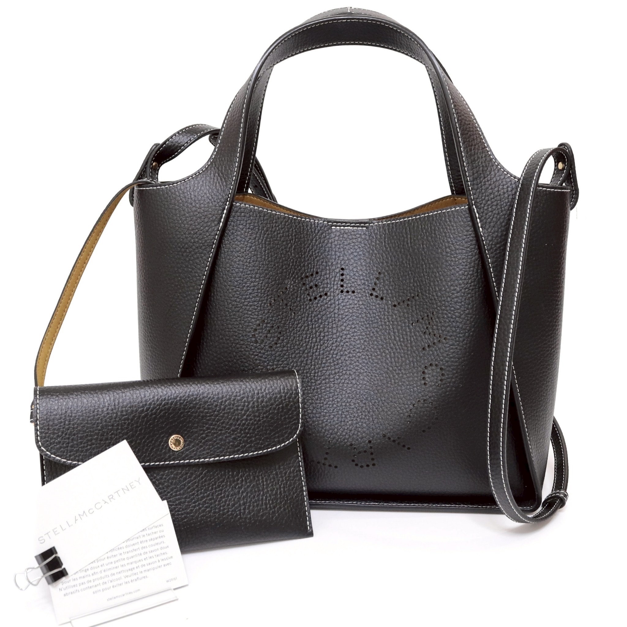 【極品】ステラマッカートニー ロゴ グレイン グレインマット クロスボディバッグ