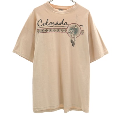 ONEITA オニータ 90s USA製 オールド 半袖 Tシャツ XL ピンク系 シングルステッチ