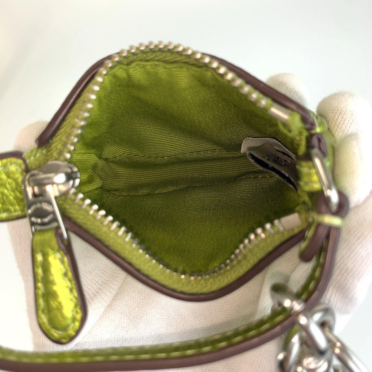 B (目立った傷や汚れなし)】美品 COACH コーチ ミニ ノリータ グリーン