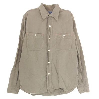 The REAL McCOY'S ザリアルマッコイズ 長袖シャツ ヘリンボーン 長袖 ワーク シャツ グレー系 サイズ表記無【中古】