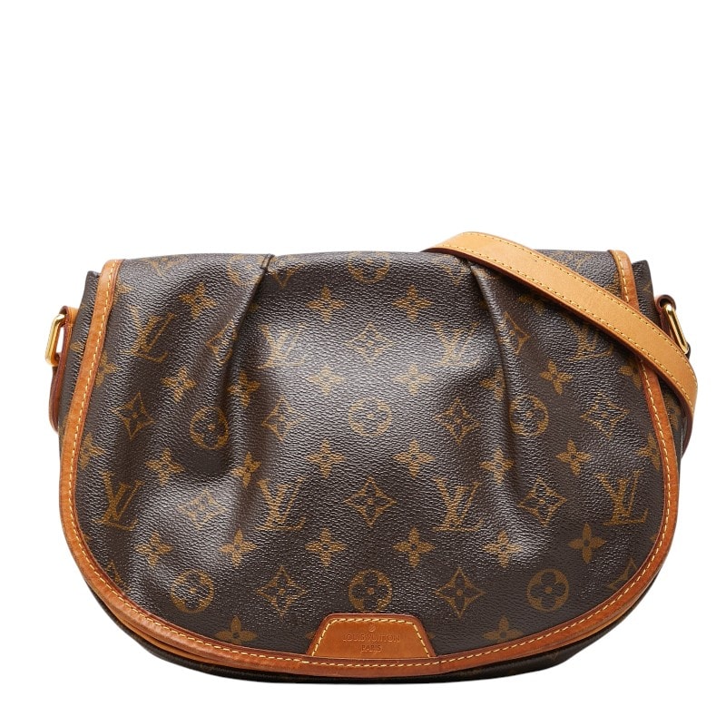 ルイ ヴィトン モノグラム メニルモンタンPM 斜め掛け ショルダーバッグ M40474 ブラウン PVC レザー レディース LOUIS VUITTON 【中古】