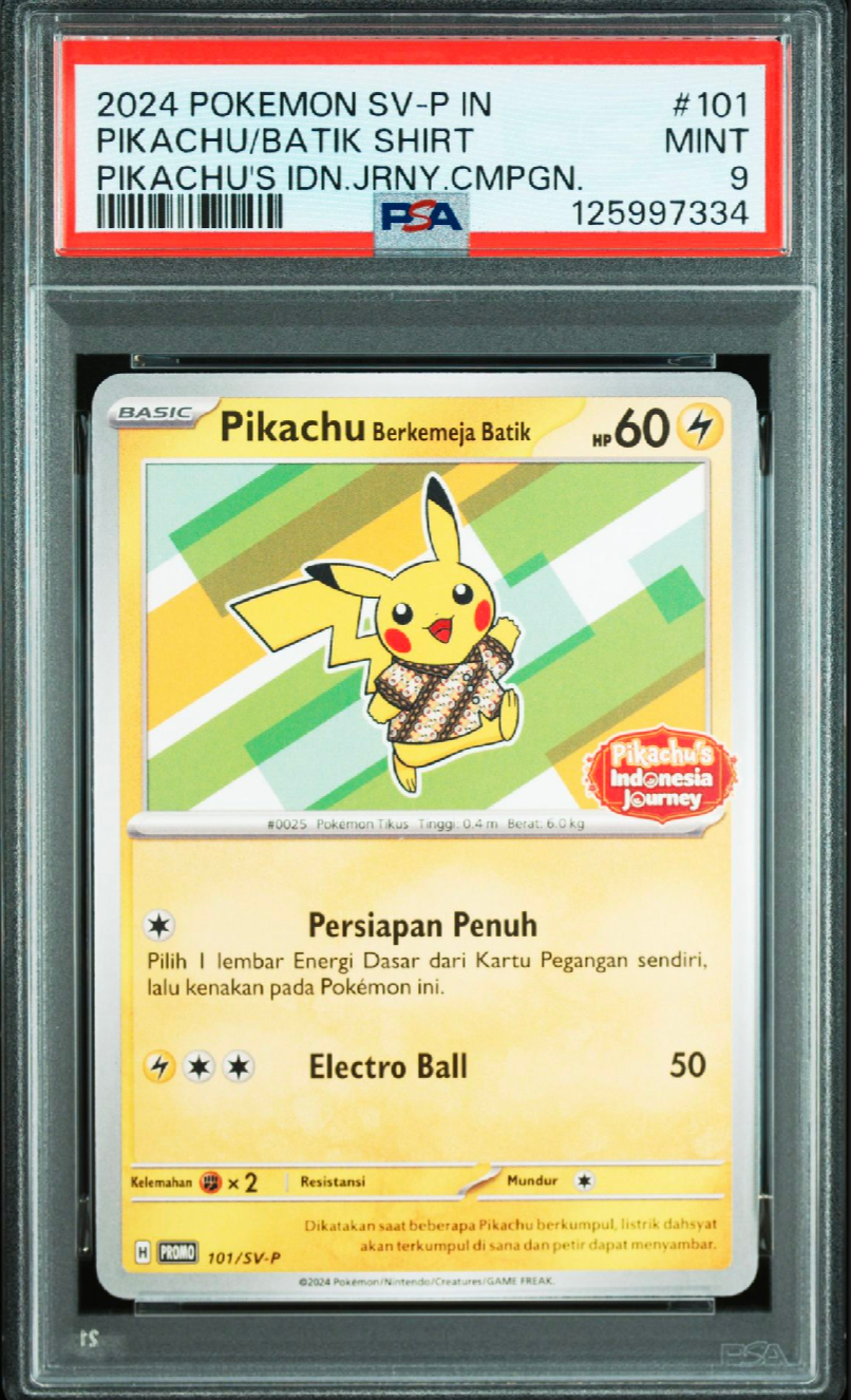 PSA9】バティックシャツを着たピカチュウ (ピカチュウ柄) P [SV-P 101
