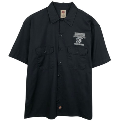 古着 ディッキーズ Dickies 半袖 ワークシャツ ボックスシャツ メンズL相当/eaa668066
