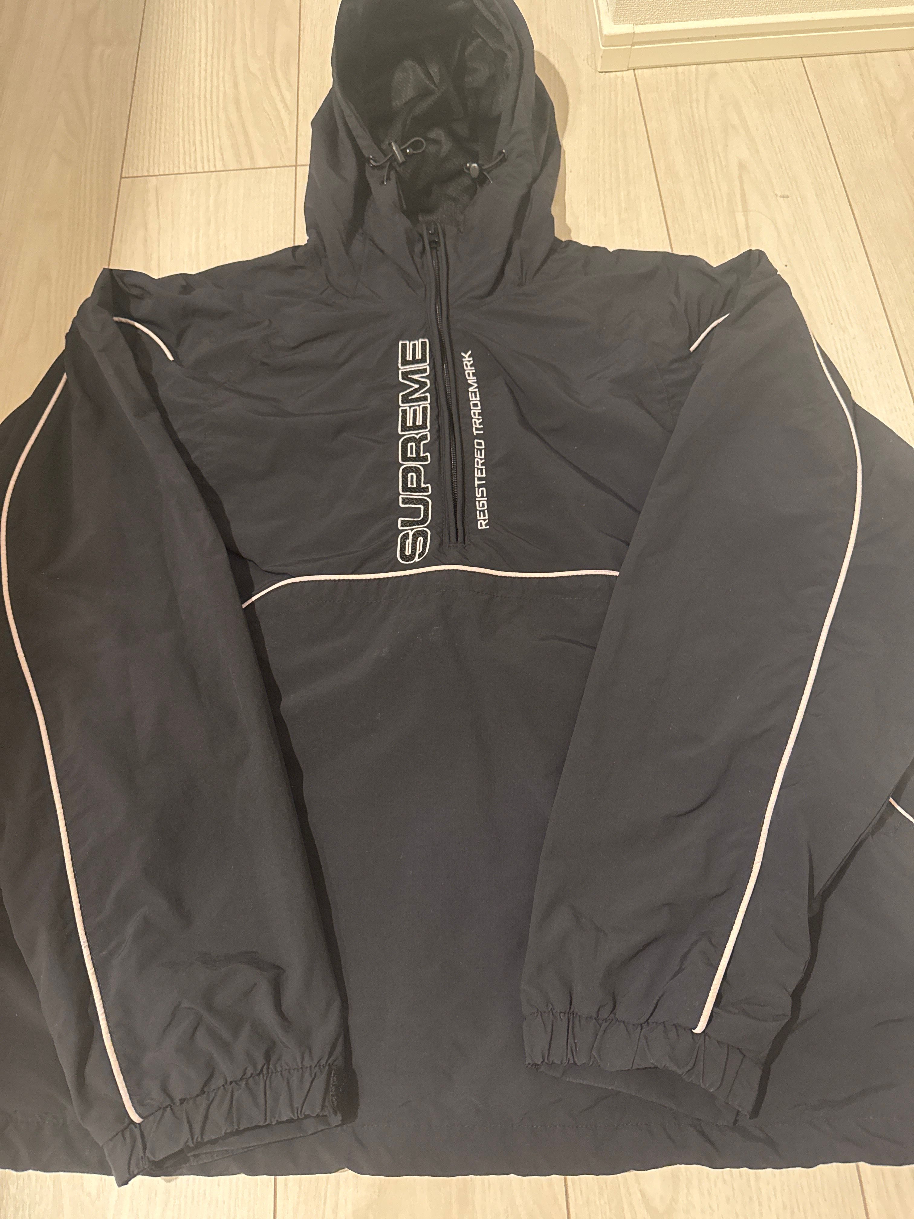 Supreme Paneled Half Zip Pullover "Black"