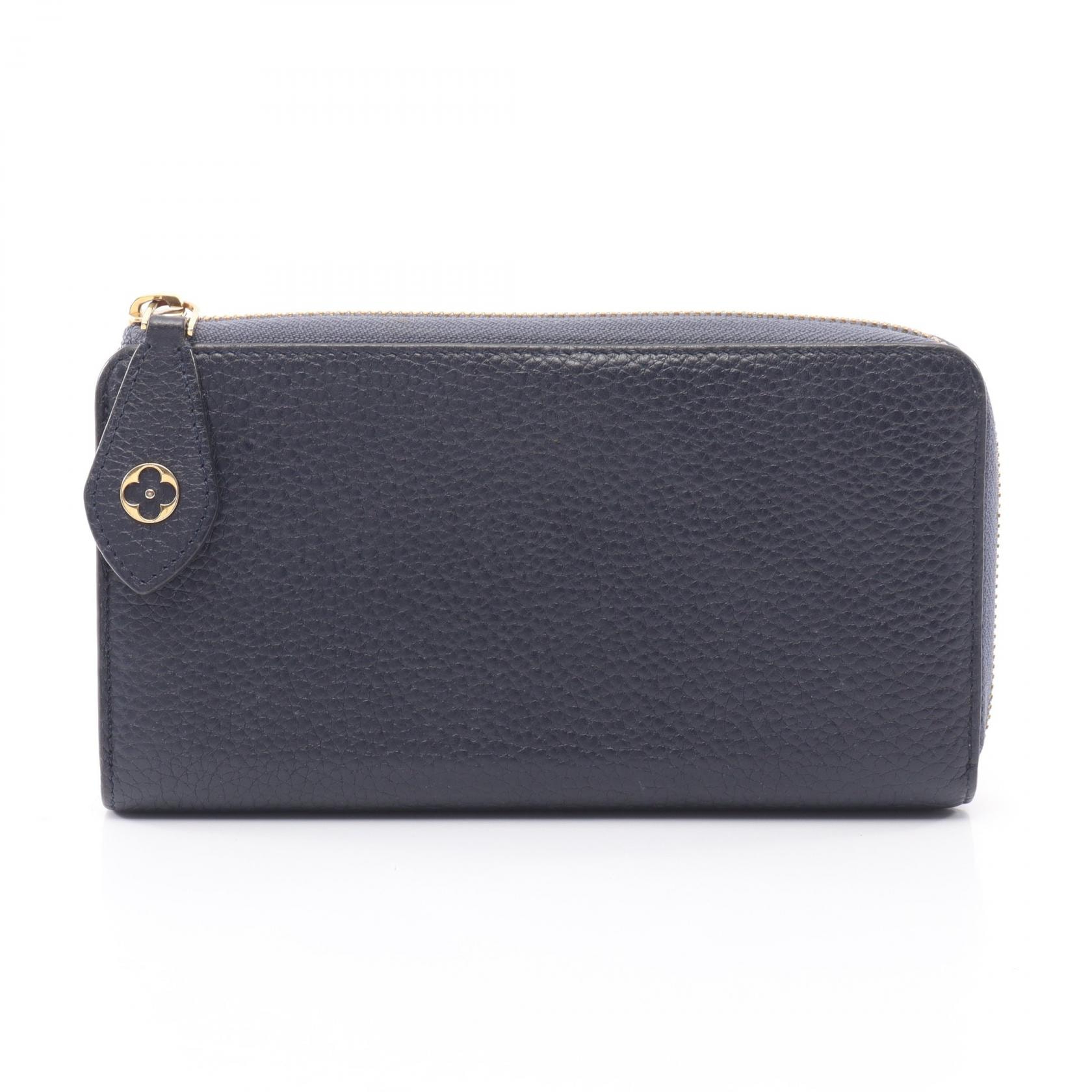 ルイ・ヴィトン LOUIS VUITTON ポルトフォイユ コメット L型ファスナー長財布 財布 レザー トリヨンレザー トリヨンレザー ブルーマリーヌ レディース ネイビー系 M68582 【中古】