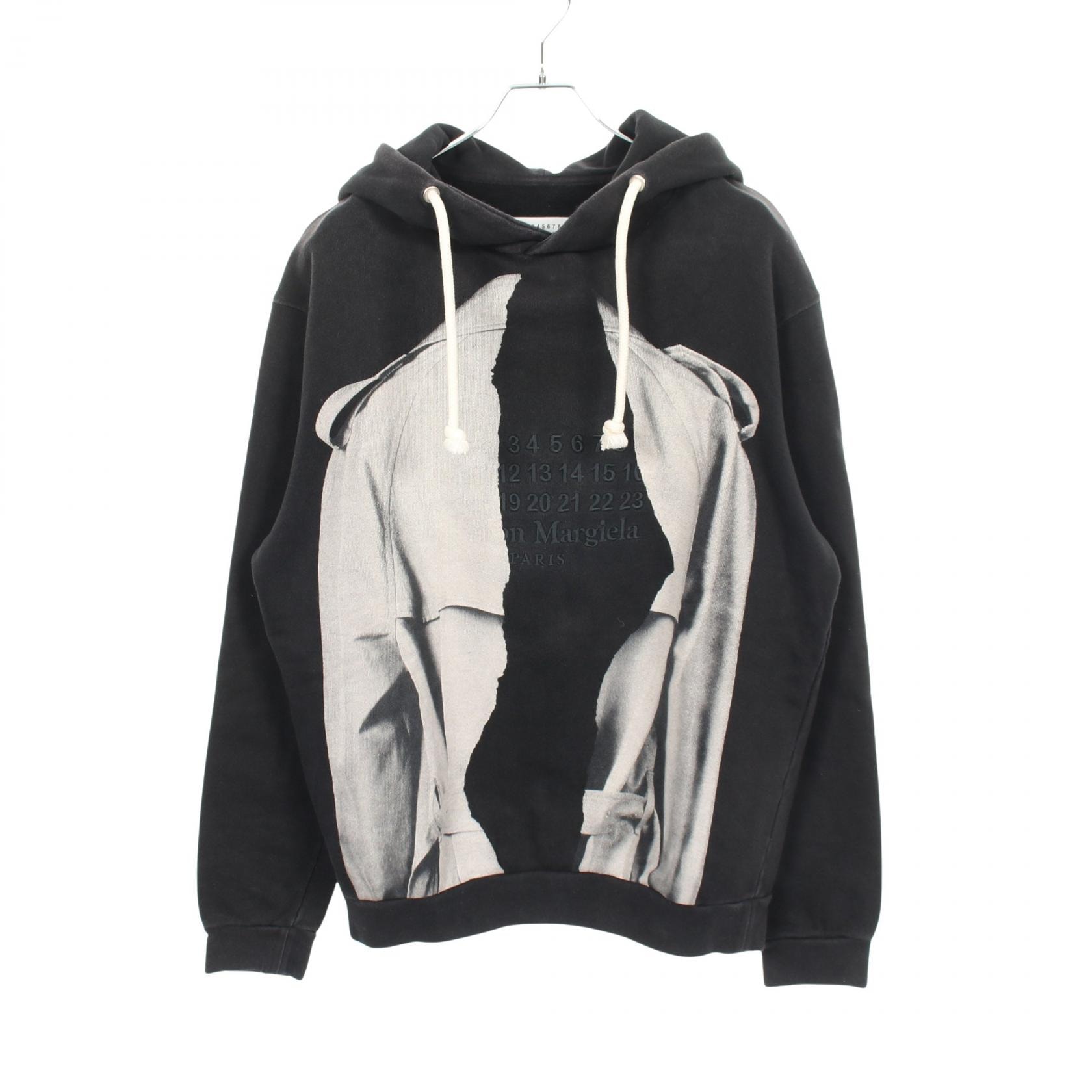 メゾン マルジェラ Maison Margiela トロンプルイユ パーカー 衣料品 トップス コットン メンズ ブラック系 / グレー系 【中古】