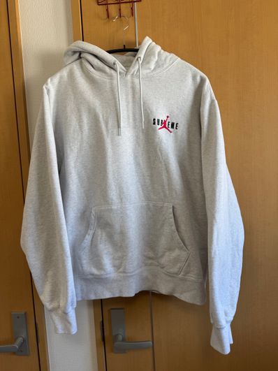 Supreme x Jordan Hooded Sweatshirt "Ash Grey" HF0836-051