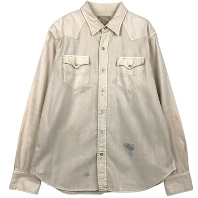 古着 ラルフローレン Ralph Lauren POLO RALPH LAUREN 長袖 デニムウエスタンシャツ メンズXL相当/eaa651983