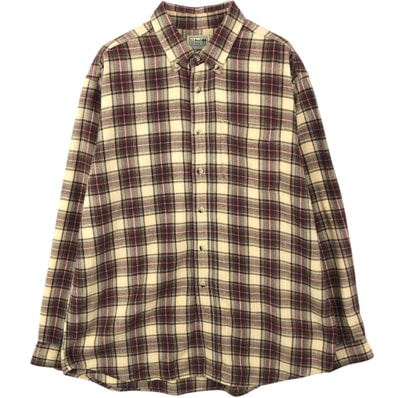 古着 エルエルビーン L.L.Bean 長袖 フランネルチェックシャツ メンズL相当/eaa650285