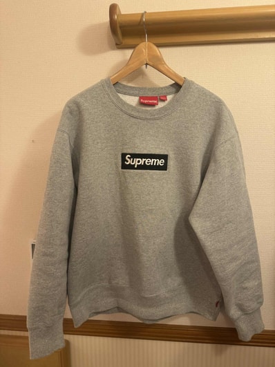 Supreme Box Logo Crewneck "Heather Grey" (22FW)