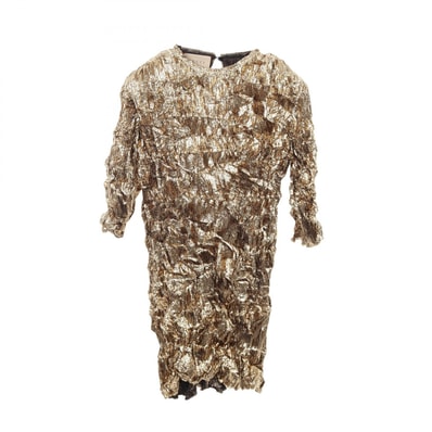 グッチ GUCCI ワンピース 衣料品 トップス ポリエステル レディース ゴールド系 748059 【中古】