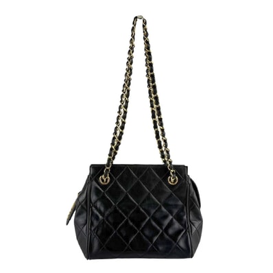 シャネル CHANEL ショルダーバッグ マトラッセ レザー/メタル ブラック レディース【中古】 z9590