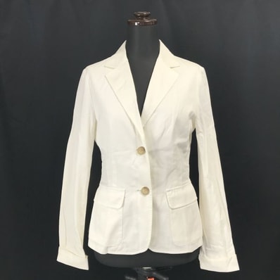 ラルフローレン/RALPH LAUREN★コットンジャケット/ブレザー【7/レディースS-M/白/white】正規代理店タグ/Jackets/JAPAN limited◆zBH285