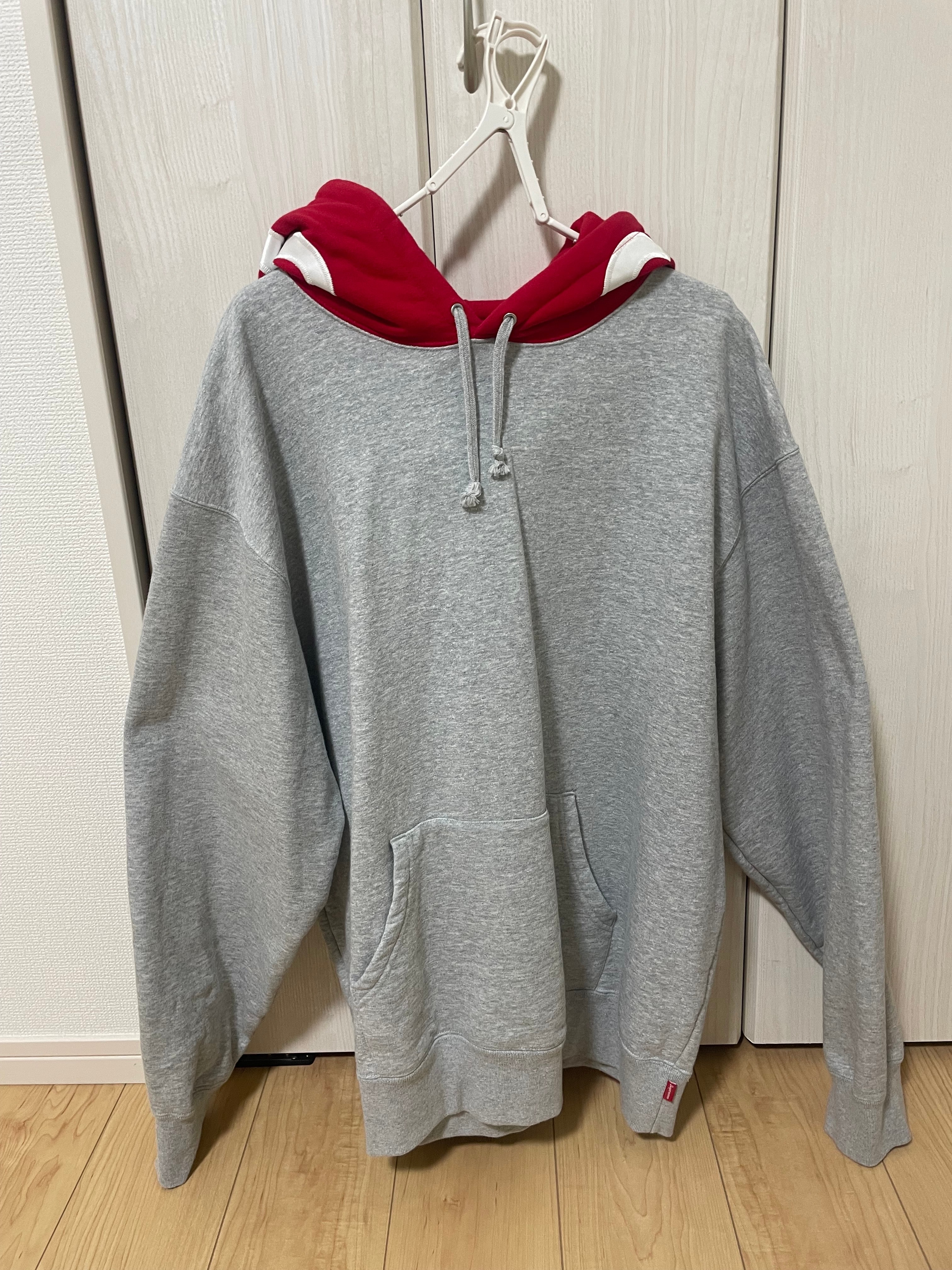 Supreme Contrast Hooded Sweatshirt "Grey"