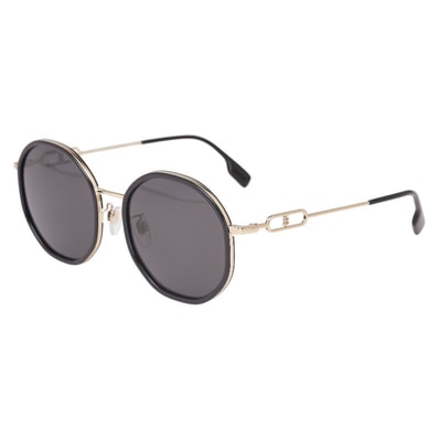 バーバリー TBロゴ サングラス B 3127-D ゴールド ブラック メタル プラスチック レディース BURBERRY 【中古】