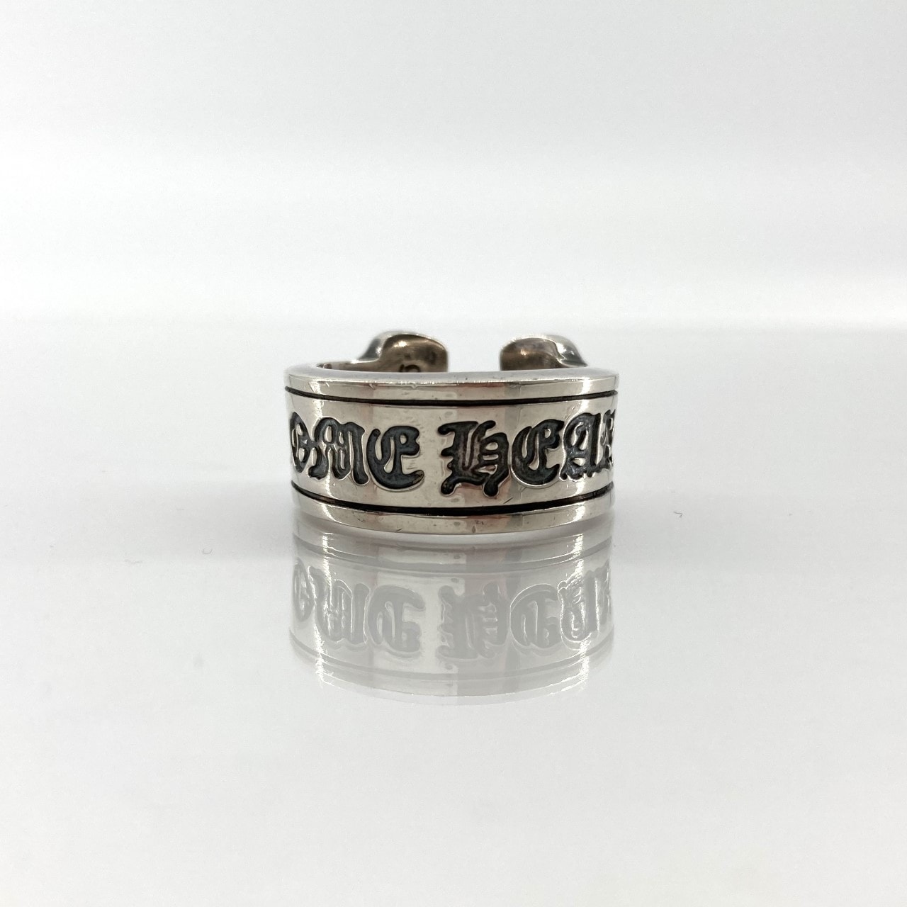 Chrome Hearts CH Scroll Label Ring / Large "Silver"