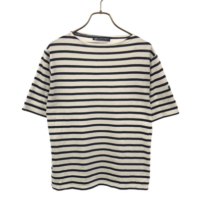 SAINT JAMES セントジェームス フランス製 ボーダー 半袖 バスクシャツ XS ホワイト×ネイビー カットソー Tシャツ