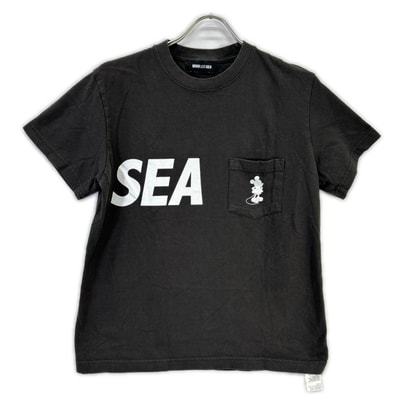 ウィンダンシ― ×Disney WDS-C-DSNY-25-Q4-01 ダークグレー ミッキーシルエット POCKET S/S TEE S