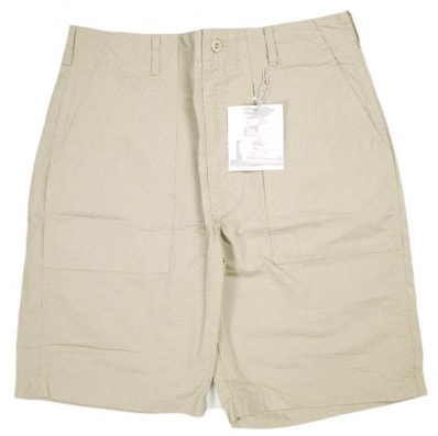 新品 Engineered Garments エンジニアードガーメンツ アメリカ製 Fatigue Short - Cotton Ripstop ファティーグショーツ コットンリップストップ S Khaki ショートパンツ ボトムス g25266