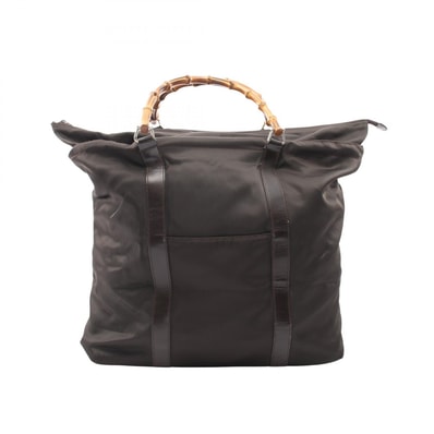 グッチ GUCCI バンブー トートバッグ バッグ ナイロン レザー レディース ブラウン系 002・2854・0412・5 【中古】