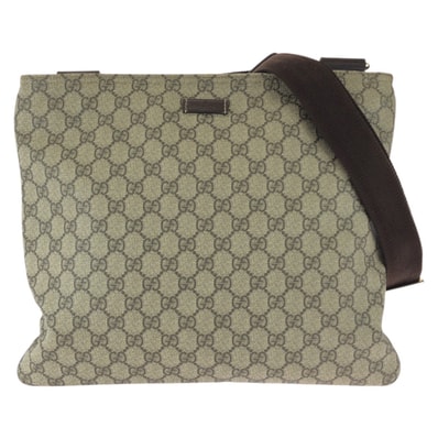 美品 GUCCI グッチ ベージュ ダークブラウン GGスプリームキャンバス ショルダーバッグ メッセンジャーバッグ 603987 【中古】