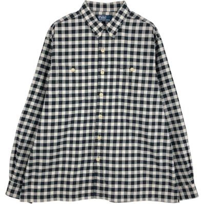 古着 ラルフローレン Ralph Lauren POLO by Ralph Lauren ギンガムチェック 長袖 コットンチェックシャツ メンズXL相当/eaa675391