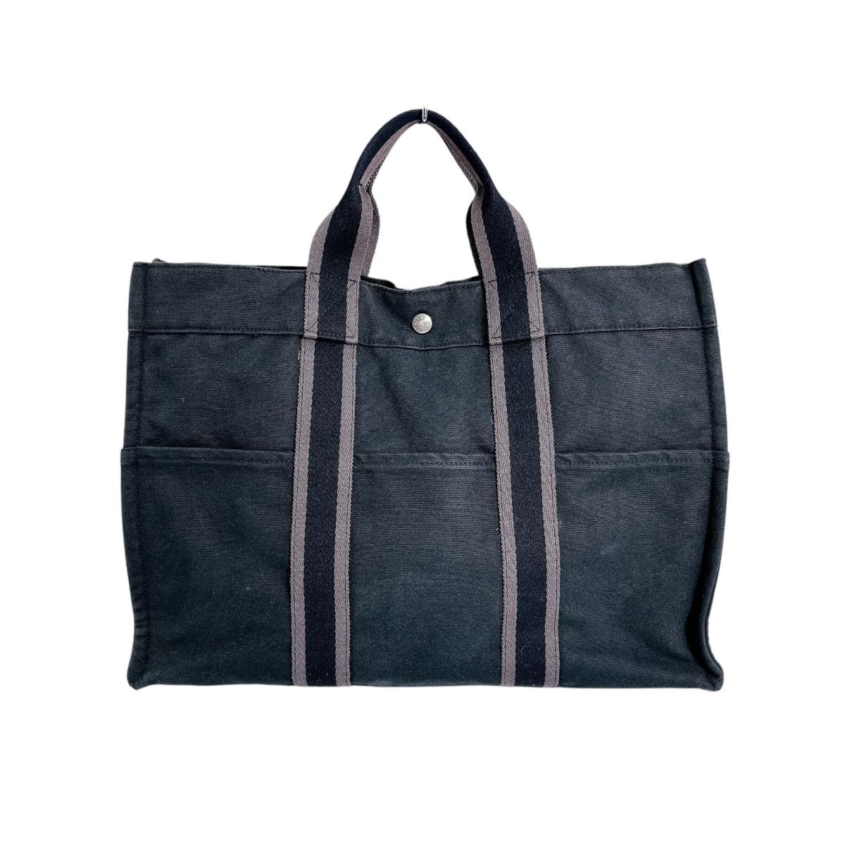エルメス HERMES キャンバス エールライン トートバッグ