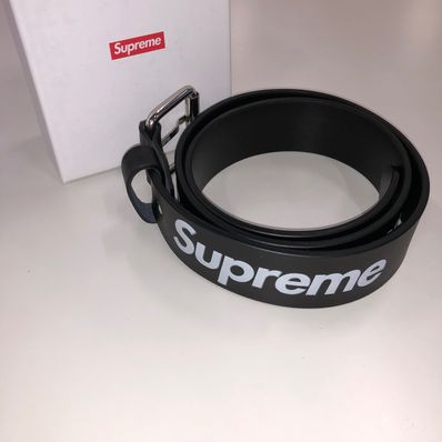 Supreme Repeat Leather Belt "Black" (22SS)