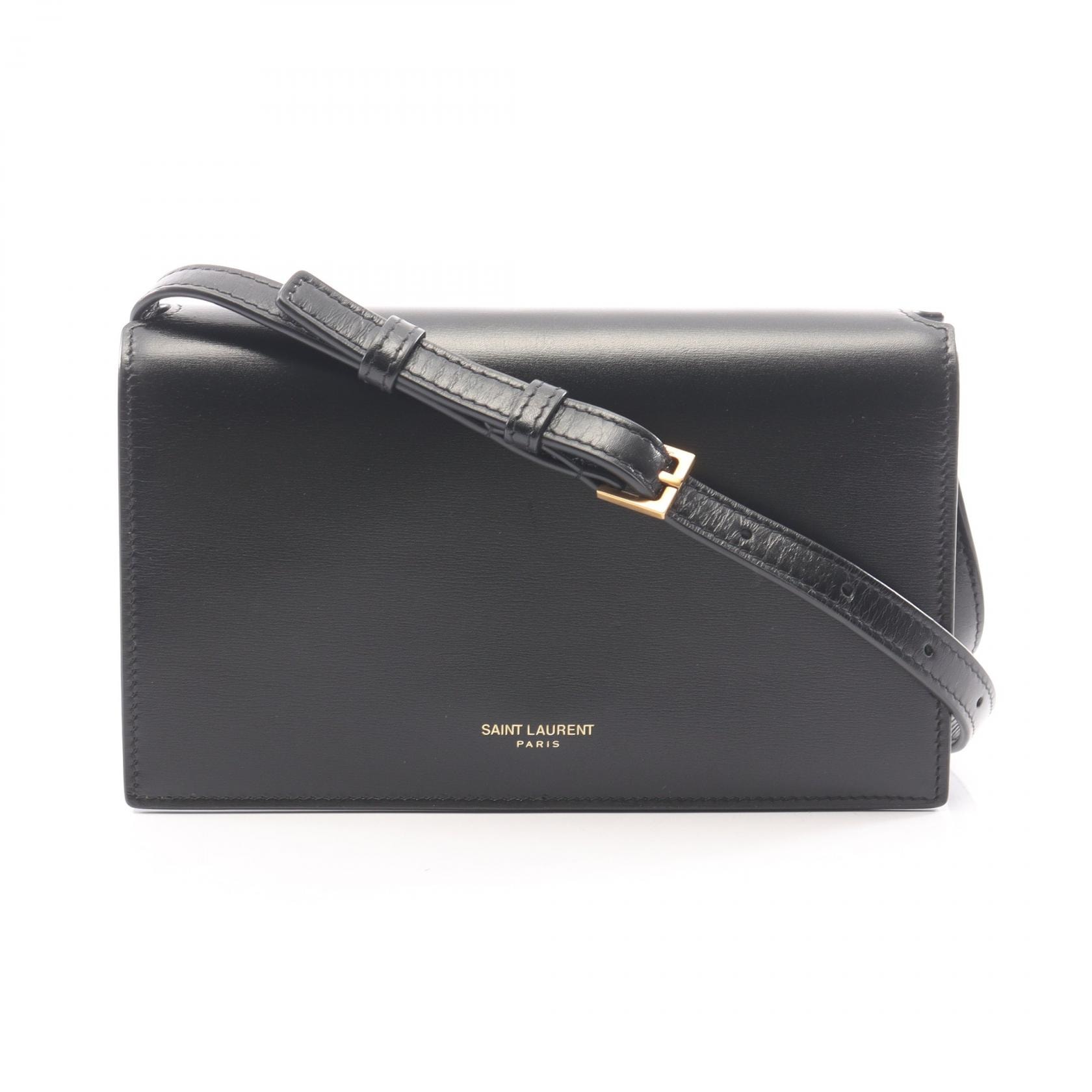 サンローランパリ SAINT LAURENT PARIS ショルダーバッグ バッグ レザー レディース ブラック系 【中古】