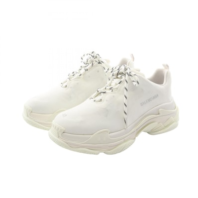 バレンシアガ BALENCIAGA Triple S トリプルS メッシュ スニーカー 靴 ファブリック メンズ ホワイト系 536737 【中古】