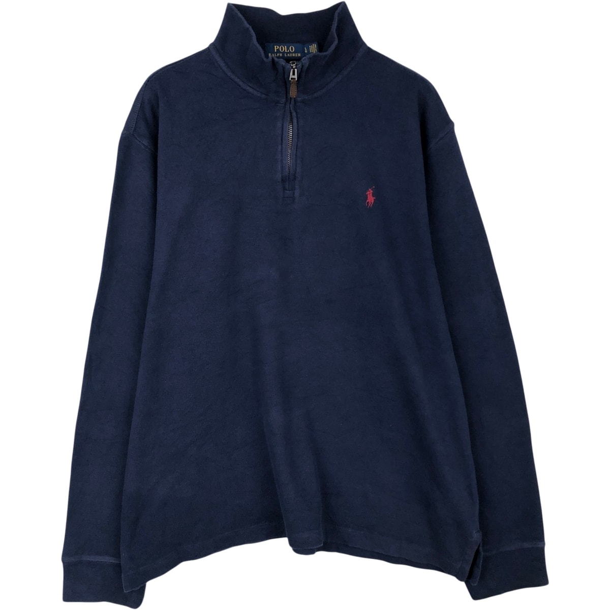 古着 ラルフローレン Ralph Lauren POLO RALPH LAUREN ESTATE RIB コットンニットハーフジップセーター メンズL相当/eaa645955