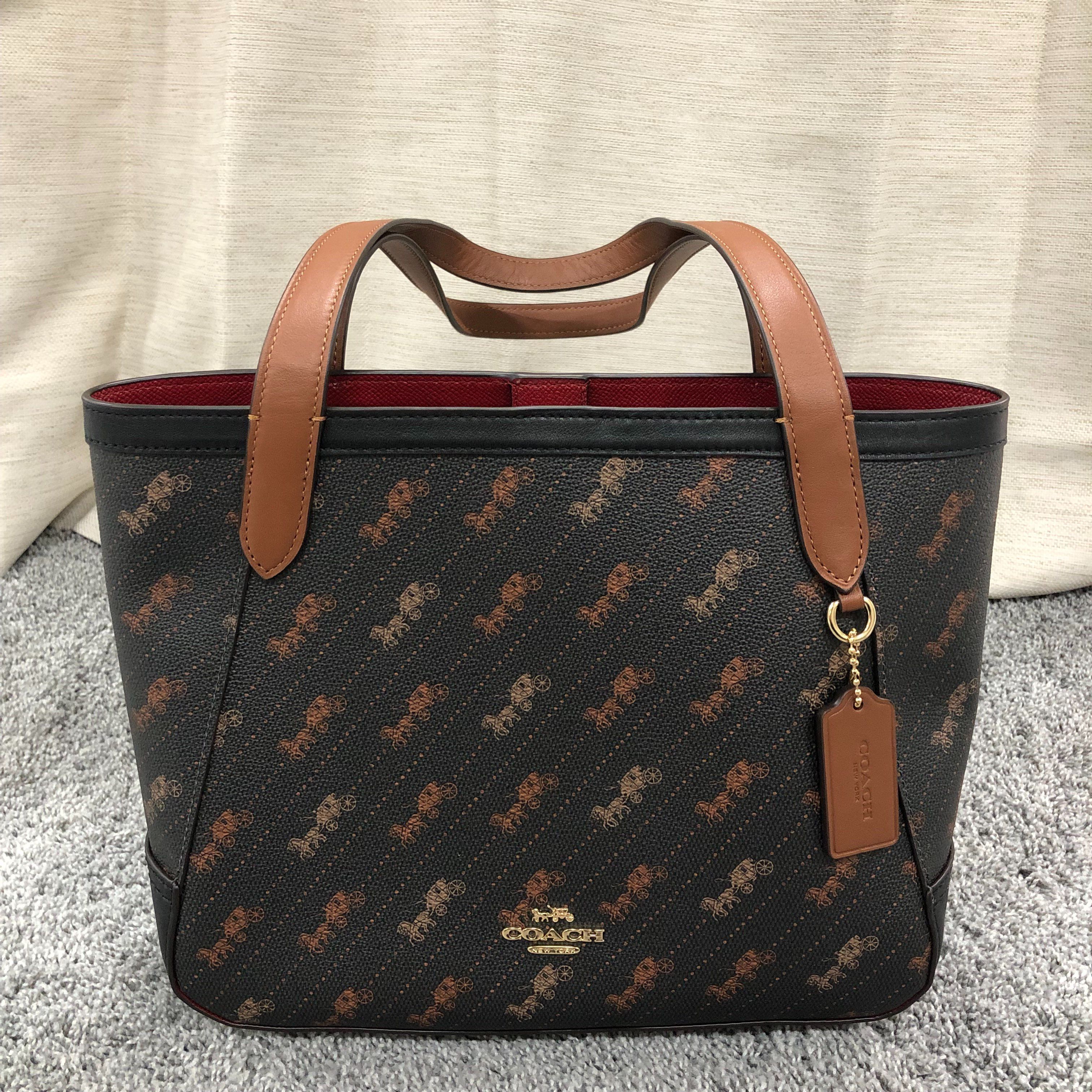 COACH Horse and Carriage Dot Print Tote Bag