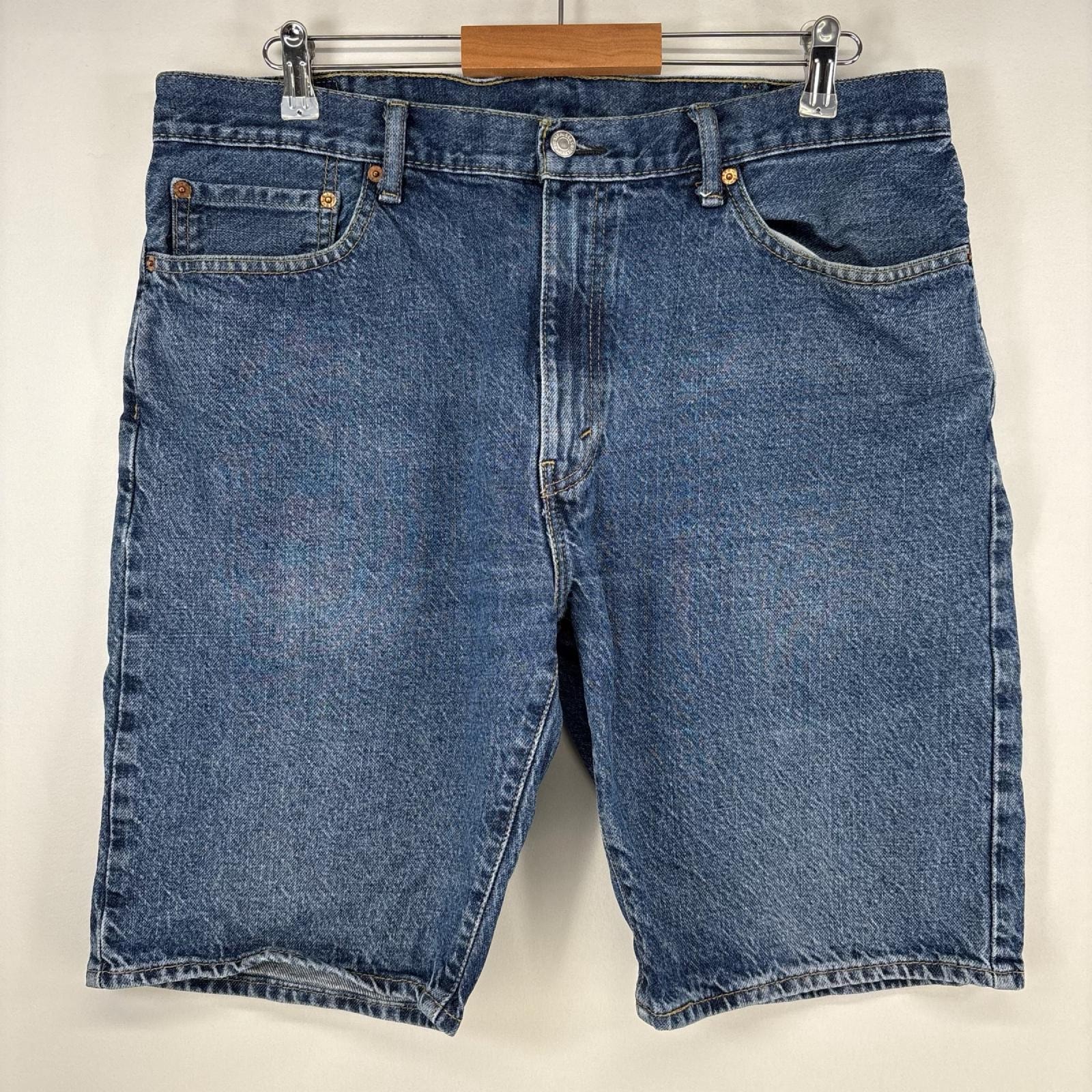 古着 リーバイス Levi's デニム ショートパンツ ストレート 505 ジーパン ハーフパンツ ジップ w38  ブルー メンズ
