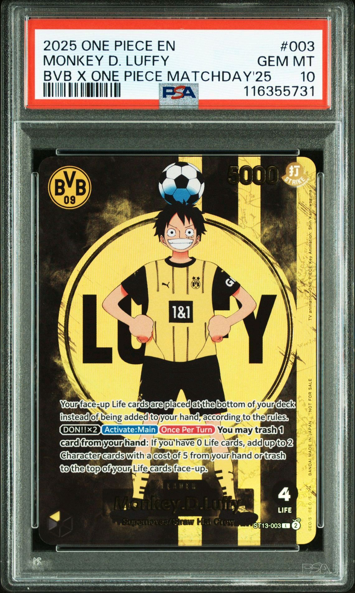 モンキー・D・ルフィ L [ST13-003]【英語版】(プロモーションカード「ボルシアドルトムント × ONE PIECE マッチデー 2025」)