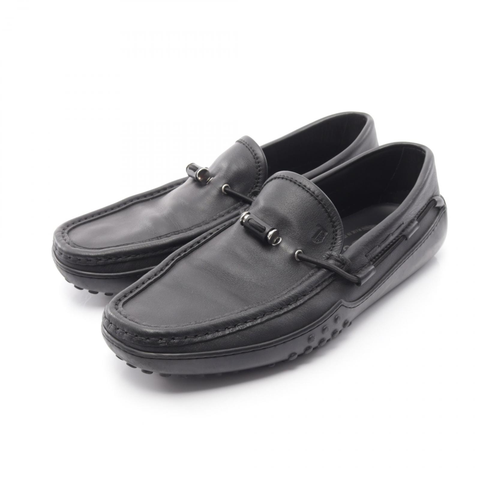 トッズ TOD'S ローファー カジュアルシューズ 靴 レザー メンズ ブラック系 【中古】