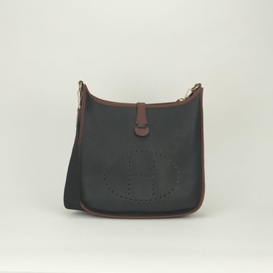 エルメス HERMES エブリン1GM エブリン 1GM バッグ トートバッグ ショルダーバッグ トゴ ノワール Noir ブラック Blackブラウン Brown 黒 茶 ゴールド金具 2way バイカラー ハンドバッグ