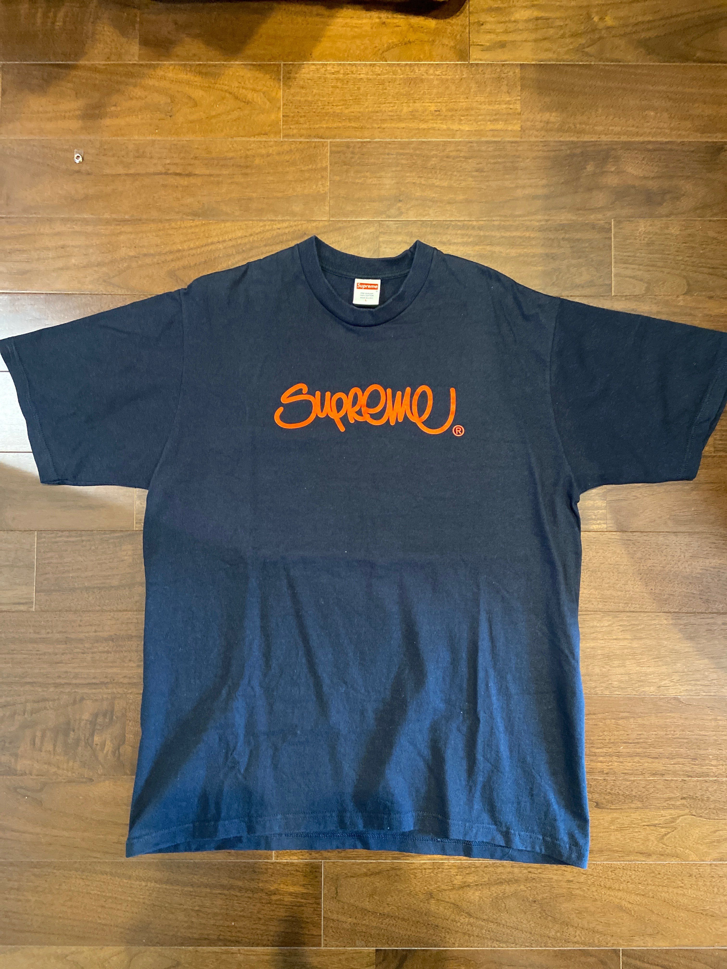 Supreme Handstyle Tee "Navy"