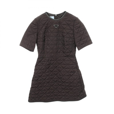 プラダ PRADA RE-NYLON キルティングドレス ワンピース 衣料品 トップス ナイロン レディース ブラック系 【中古】