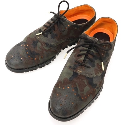 【中古】コールハーン COLE HAAN スエード スニーカー オリーブ系【サイズ10 1/2】【メンズ】